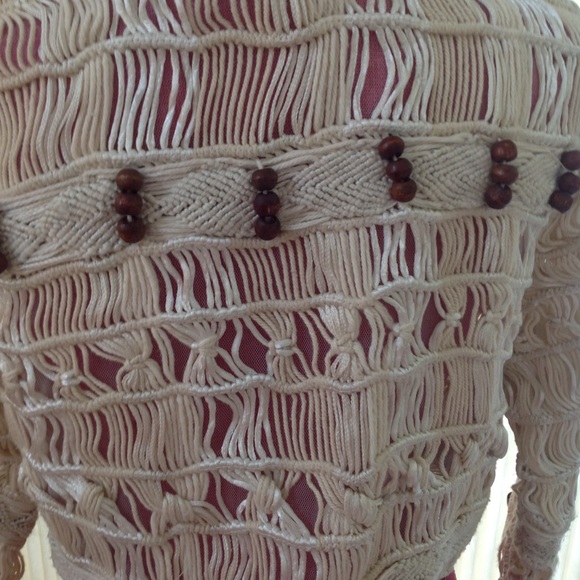 NWT Handmade beaded/crocheted cropped jacked - Picture 2 of 6